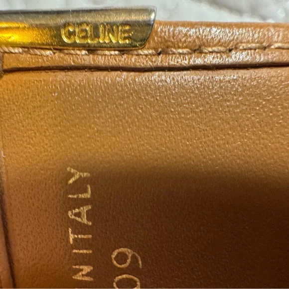 Celine Large Macadam Brown/Tan Envelope Leather Continental Wallet - Picture 13 of 16